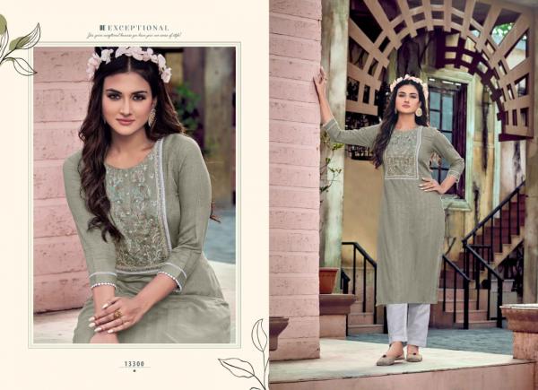 Kalaroop Jaggi Rayon Designer Embroidery Fancy Kurti Collection 